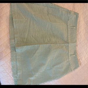 Seersucker Green and White Skirt